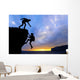 Teamwork Two Men Travelers Wall Decal Design 3