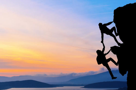 Teamwork Two Men Travelers Wall Decal Design 2