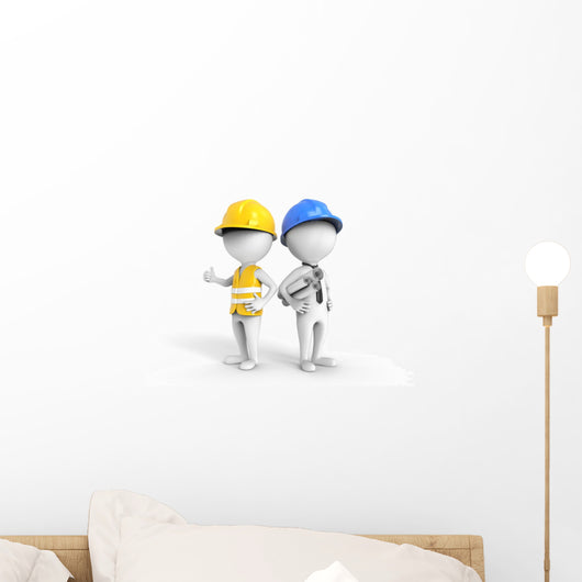 Two Engineers Thinking Wall Decal