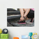 Sport Woman Tying Shoelaces Wall Decal