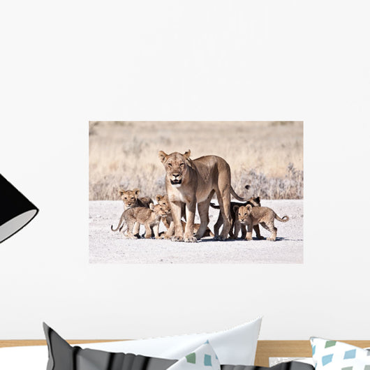 Lioness and Cub Wall Decal