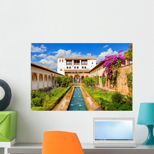 Alhambra Granada Generalife's Fountain Wall Decal