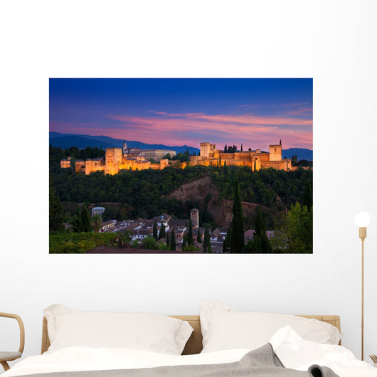 Alhambra Granada Spain Dusk Wall Decal
