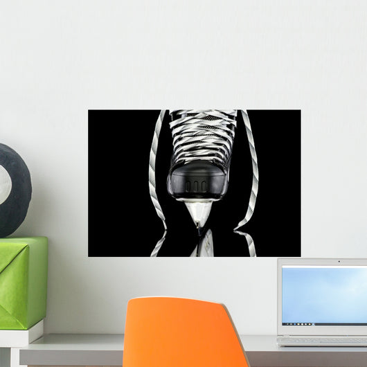 Black Skate with Reflection Wall Decal
