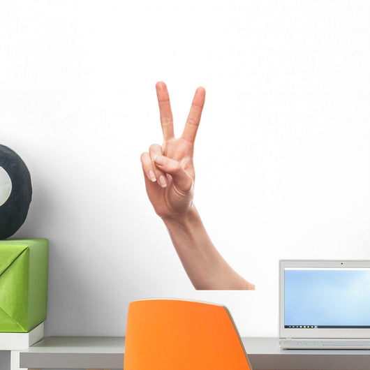 Peace Bunny Ears Wall Decal
