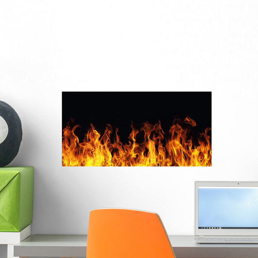 Burning Fire Flame Black Wall Decal