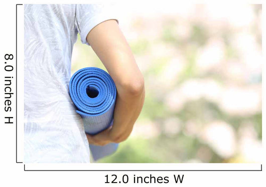 Young Woman Holding Yoga Wall Decal