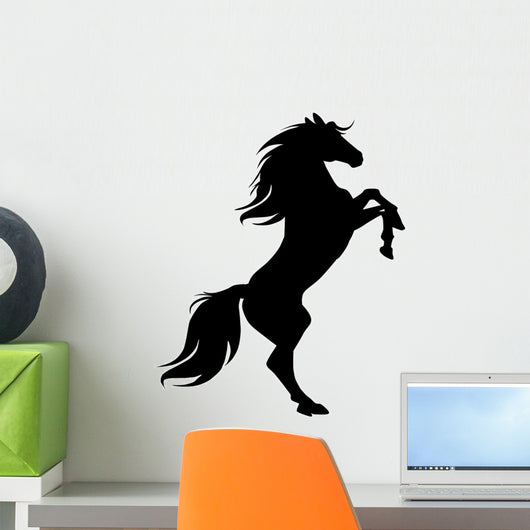 Rearing Horse Black Silhouette Wall Decal