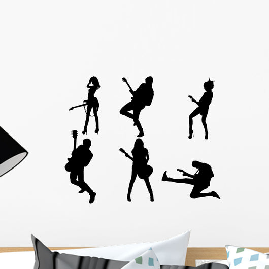 Guitarists Silhouette Wall Stickers Wall Decal