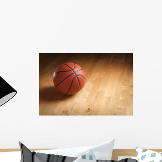 Basketball Hardwood Court Floor Wall Decal