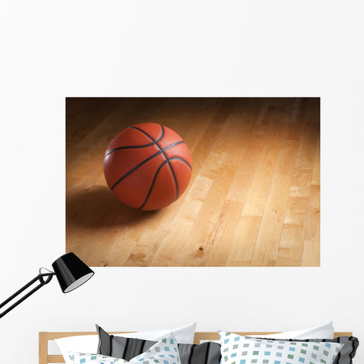 Basketball Hardwood Court Floor Wall Decal