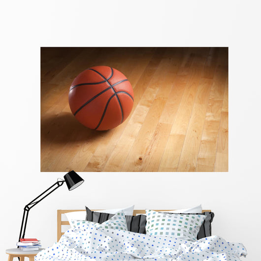 Basketball Hardwood Court Floor Wall Decal
