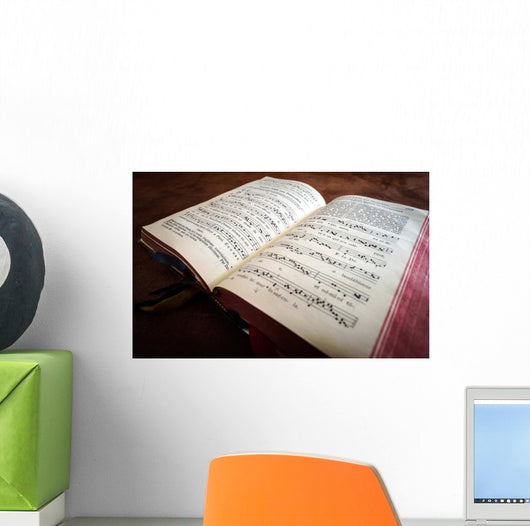 Vintage Psalm Book with Wall Decal