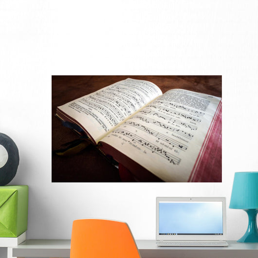 Vintage Psalm Book with Wall Decal