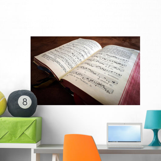 Vintage Psalm Book with Wall Decal