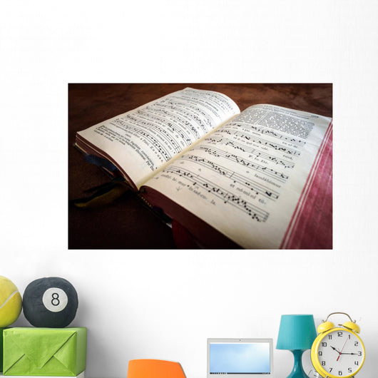 Vintage Psalm Book with Wall Decal