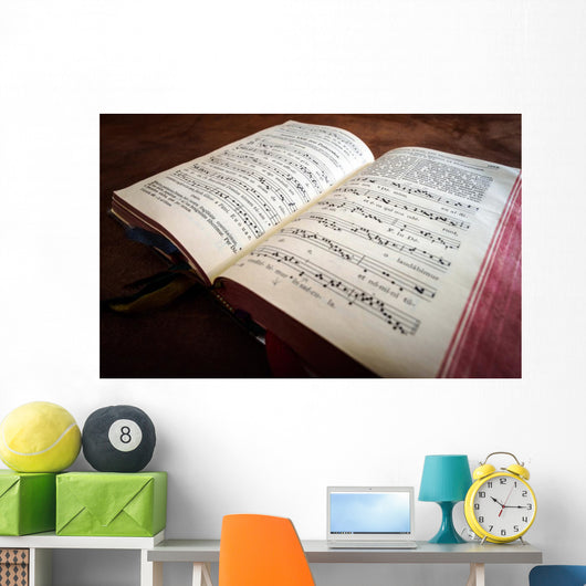 Vintage Psalm Book with Wall Decal