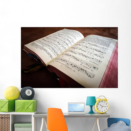 Vintage Psalm Book with Wall Decal