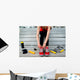 Sport Woman Sunbed Wall Decal