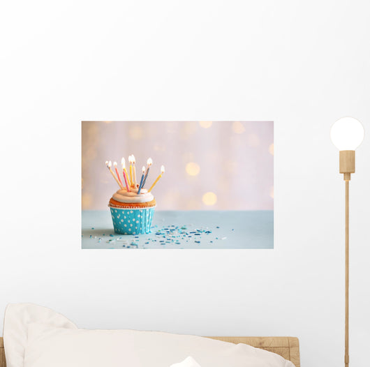 Delicious Birthday Cupcake Table Wall Decal