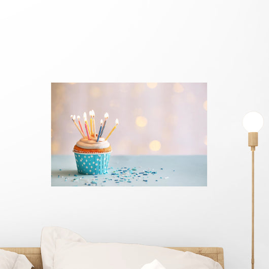 Delicious Birthday Cupcake Table Wall Decal