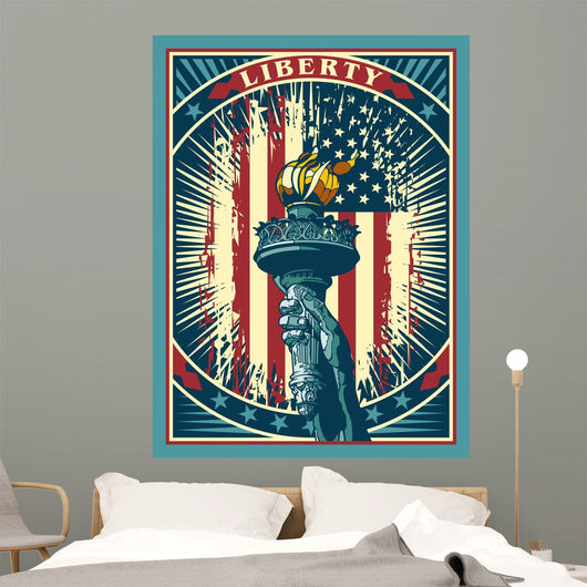 Flame Lady Liberty Wall Decal