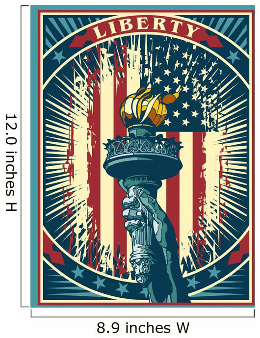 Flame Lady Liberty Wall Decal