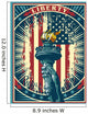 Flame Lady Liberty Wall Decal