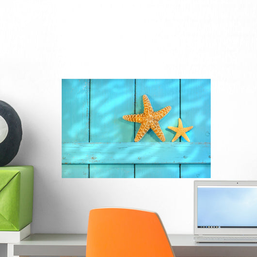 Starfish Old Rustic Door Wall Decal
