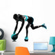 Woman Fitness Medicine Ball Wall Decal