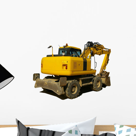 Heavy Yellow Construction Wall Decal