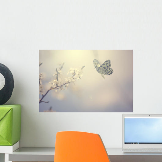 Pastel Colored Photo Butterfly Wall Decal Design 2