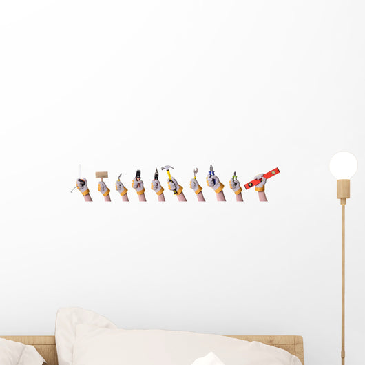 Tools Hand Wall Decal Panoramic Wall Decal