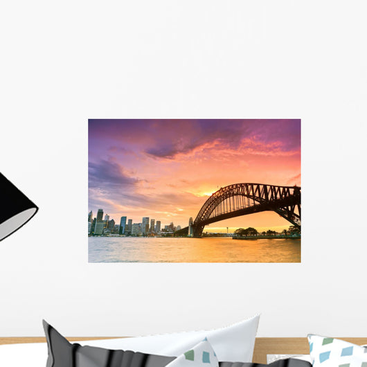 Sydney Harbour Panorama Dusk Wall Decal