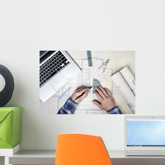 Architect Working Wall Decal