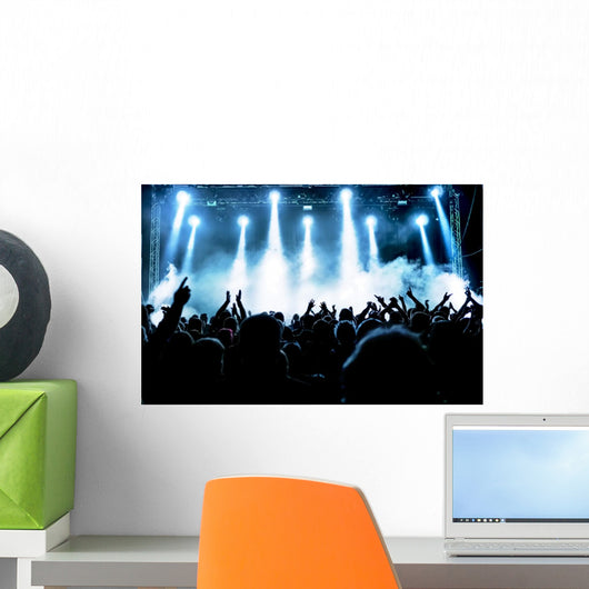 Cheering Crowd Concert Wall Decal Design 1