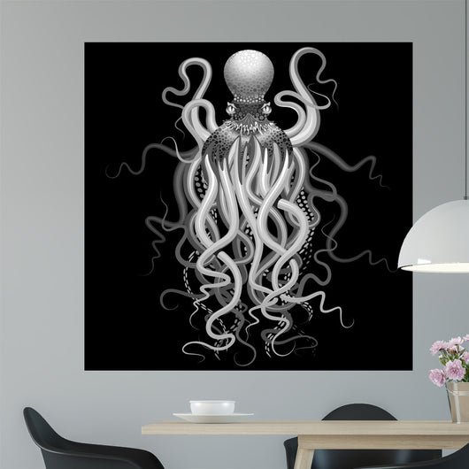 Octopus Hologram Ghost Wall Decal