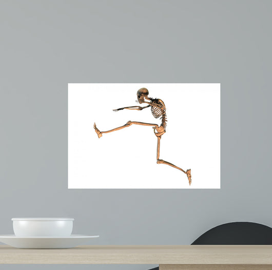 Skeleton Jumping Wall Decal
