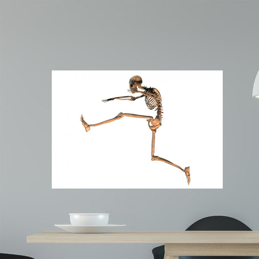 Skeleton Jumping Wall Decal