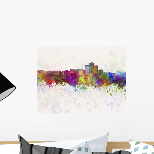 Tucson Watercolor Skyline Wall Decal