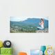 Woman Meditate Mountains Wall Decal