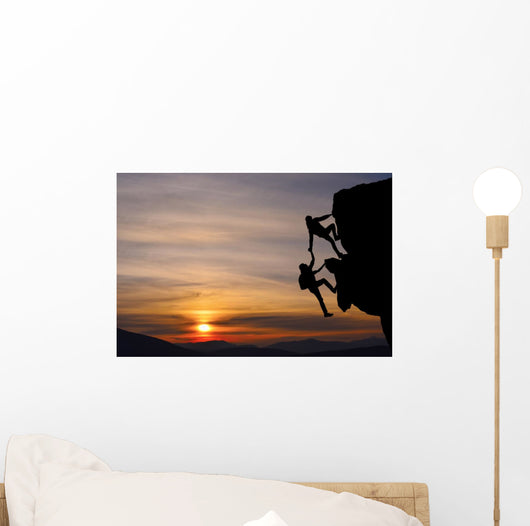 Teamwork Two People Man Wall Decal Design 2