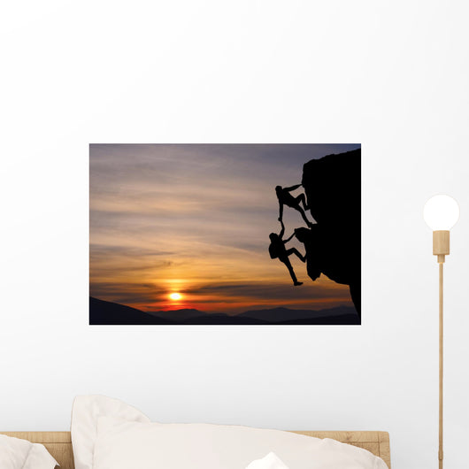 Teamwork Two People Man Wall Decal Design 2