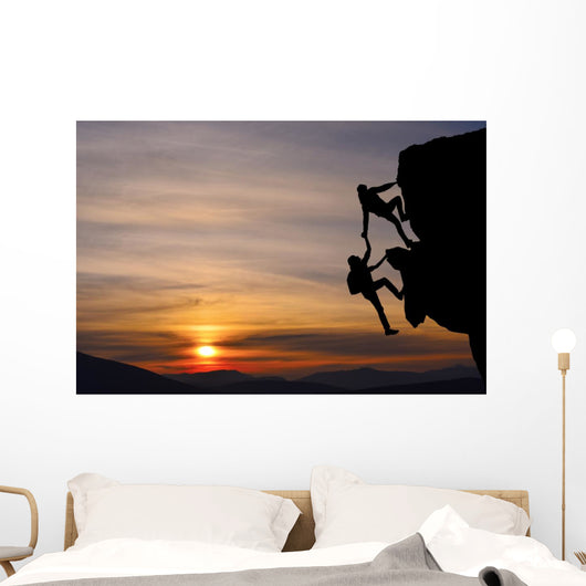 Teamwork Two People Man Wall Decal Design 2