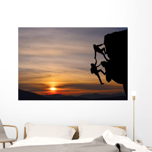 Teamwork Two People Man Wall Decal Design 2