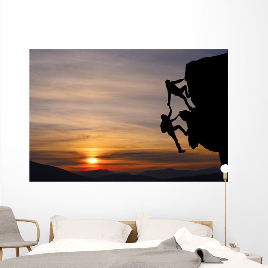 Teamwork Two People Man Wall Decal Design 2