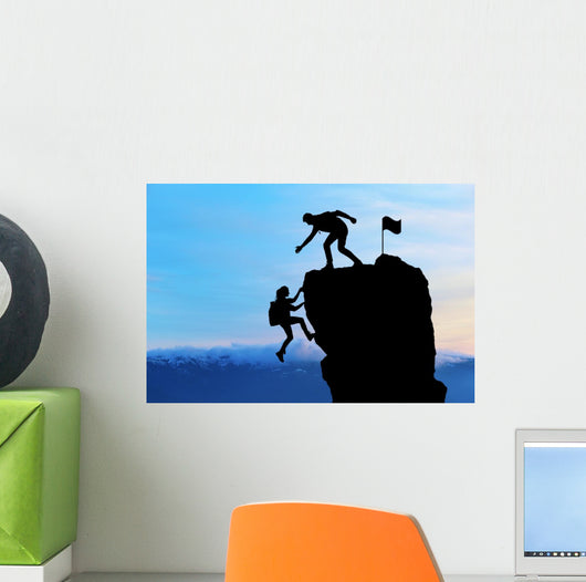 Teamwork Two People Man Wall Decal Design 1