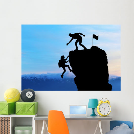 Teamwork Two People Man Wall Decal Design 1
