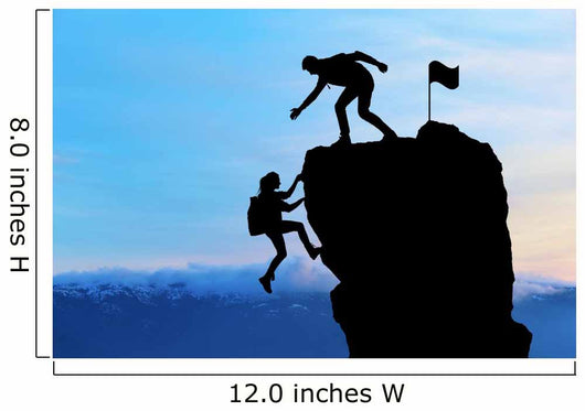 Teamwork Two People Man Wall Decal Design 1