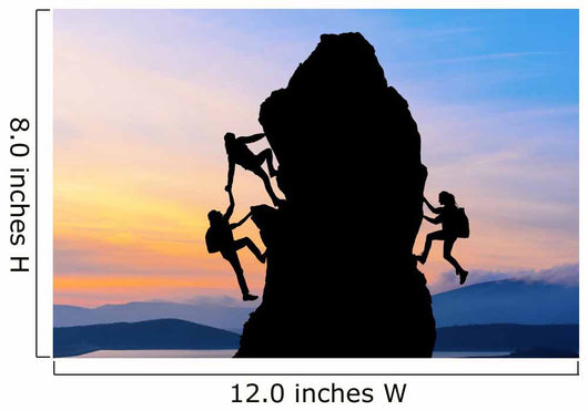 Teamwork Two Men Travelers Wall Decal Design 1